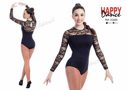 Maillot de Encaje y  Manga Larga Con Sujetador Happy Dance. Ref. 2118