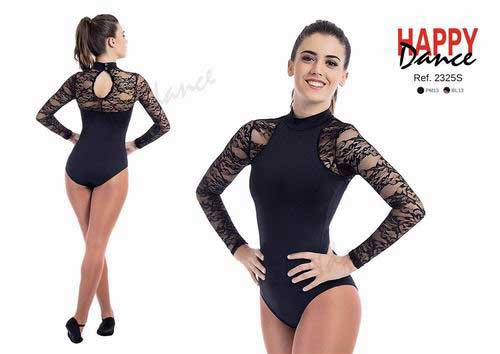 Maillot con  Manga Larga y Cuello Alto Con Sujetador Happy Dance. Ref. 2325