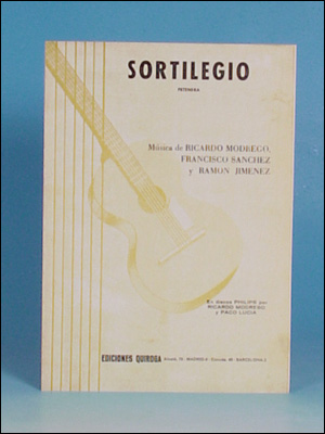 Sortilegio. Ricardo Modrego, Francisco Sánchez y Ramón Jimenez. Partitura